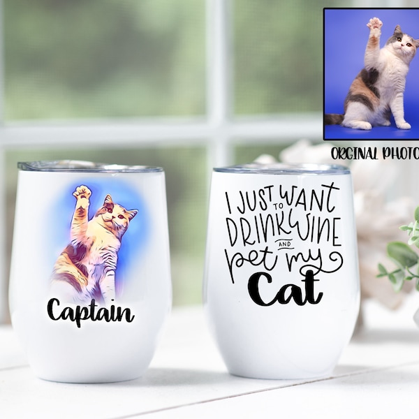 Cat Wine Glass - Etsy