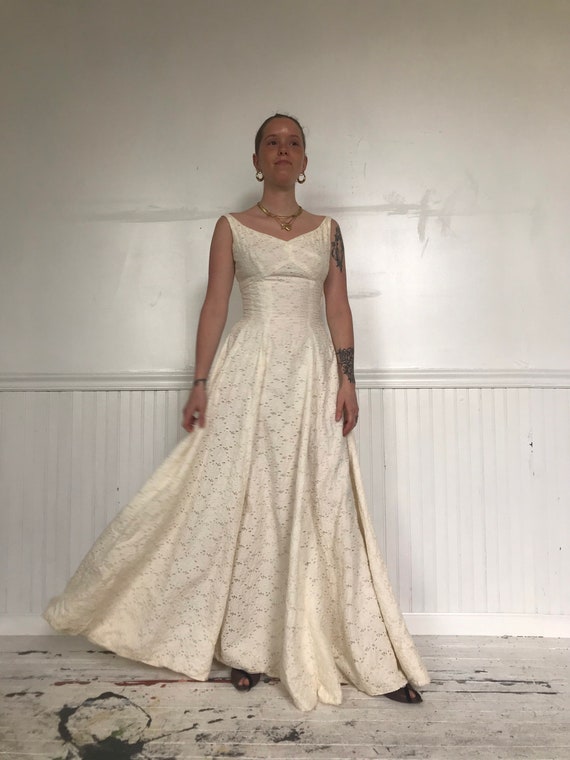 50s lace wedding dress vintage champagne sweethear