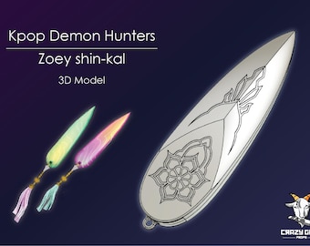 Kpop Demon Hunter - Zoey - shin-kal prop 3d model for 3d printing
