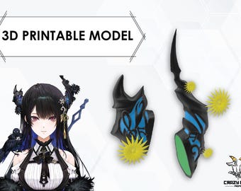 Hololive - Nerissa Ravencroft 3d Printable cosplay horn