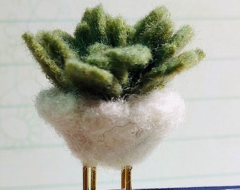 Fabio:  Potted Succulent Planner Clip Paperclip Bookmark