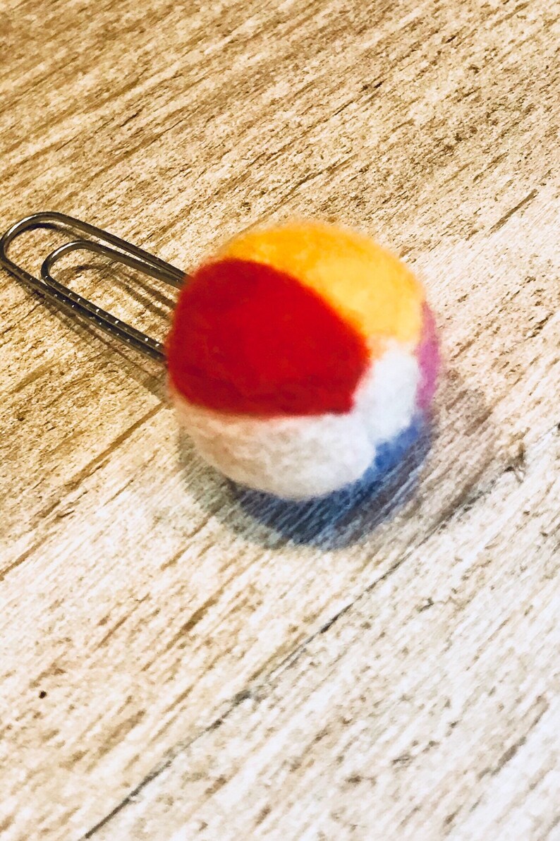 Beach Ball Paper Clip Bookmark Page Marker Planner Clip image 1