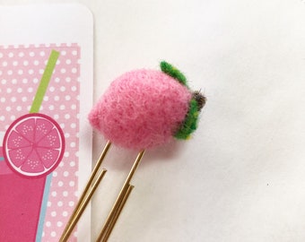 Pink lemonade Planner Clip Paperclip Bookmark