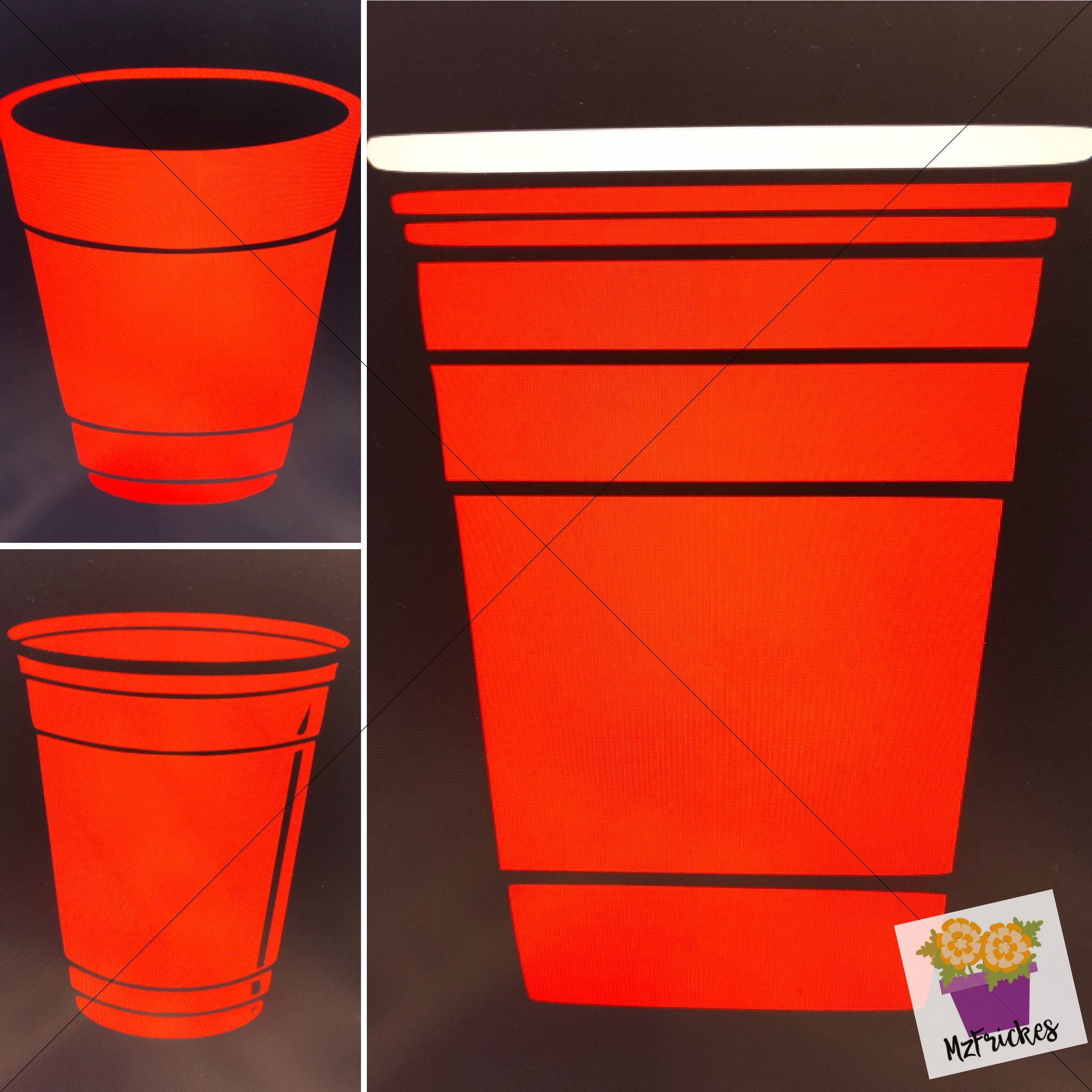 Red Party Cup SVG Cut and Clipart Files