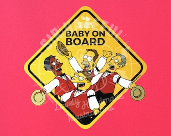 Sticker adhesivo bebé a bordo Los Simpson / Baby on Board - Burt Ward The Simpsons 15X15 cm / 6x6 inch