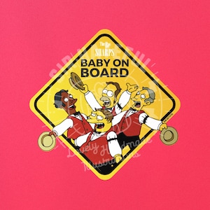 Sticker adhesivo bebé a bordo Los Simpson / Baby on Board Burt Ward The Simpsons 15X15 cm / 6x6 inch imagen 1