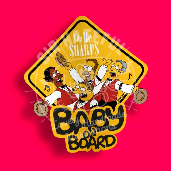 NEW DESIGN!! The Simpsons baby on board - Burt ward sticker  14,5X16 cm / 5,7x6,3 inch