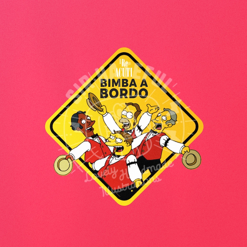 Sticker adhesivo bebé a bordo Los Simpson / Baby on Board Burt Ward The Simpsons 15X15 cm / 6x6 inch imagen 4