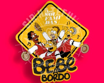 NUEVO DISEÑO!!! Pegatinas antiburbujas bebé a bordo Los Sim pson