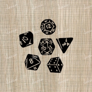 For personal use only!  RPG Game Dice -  PNG SVG Vector Digital Image - Table game Dice Bundle