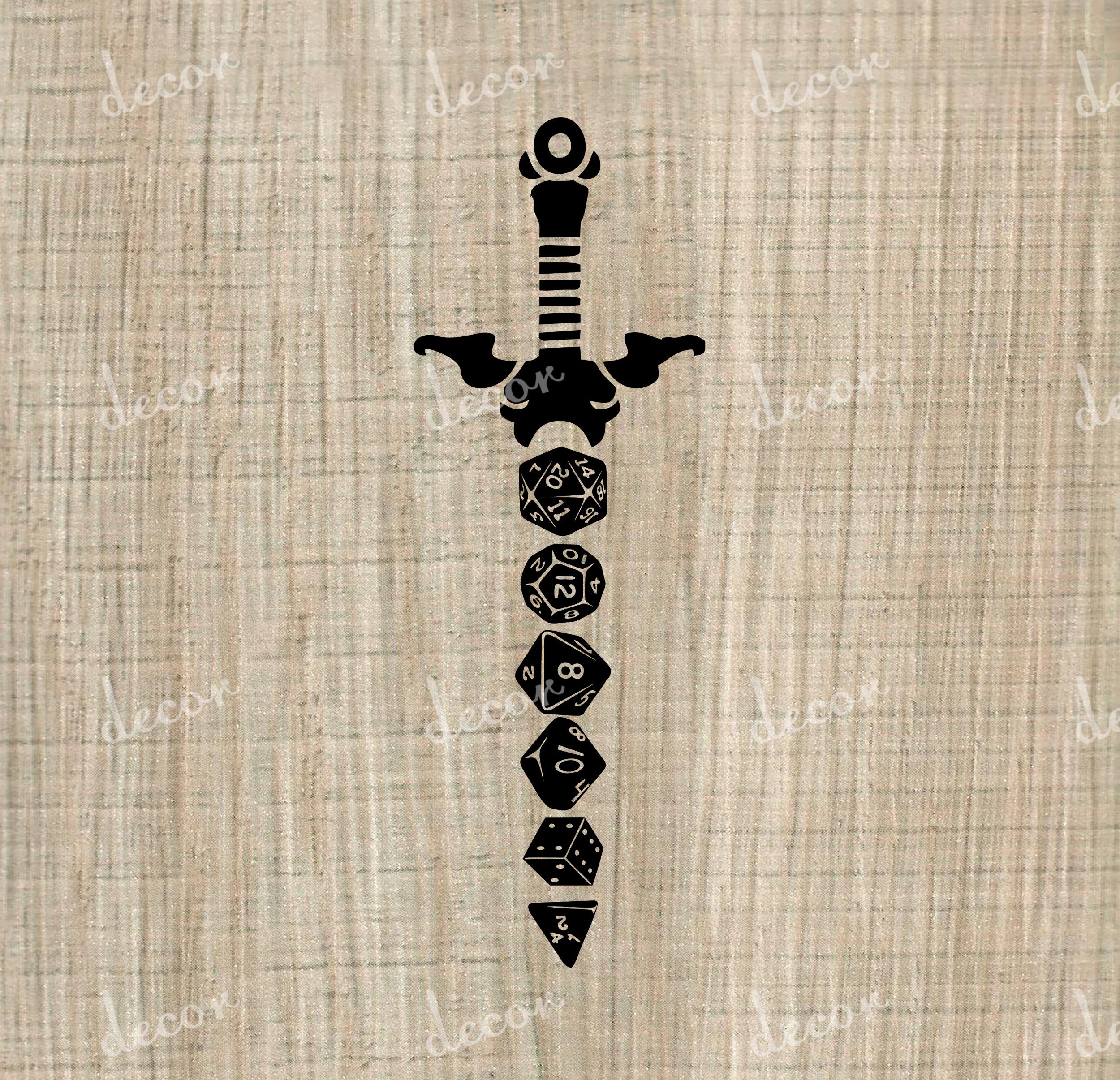 For Personal Use Only Dnd Sword D&D Logo Dices Png Etsy India
