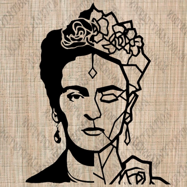 For personal use only!  Big frida bundle svg -  Viva la Frida - Frida Kahlo - Download PNG file - svg art - Frida picture vector