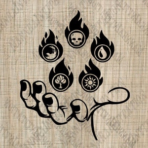 For personal use only!  - Magic logo  - Mtg svg files for cricut - Game Mana Symbols - Digital File Download - mtg hand