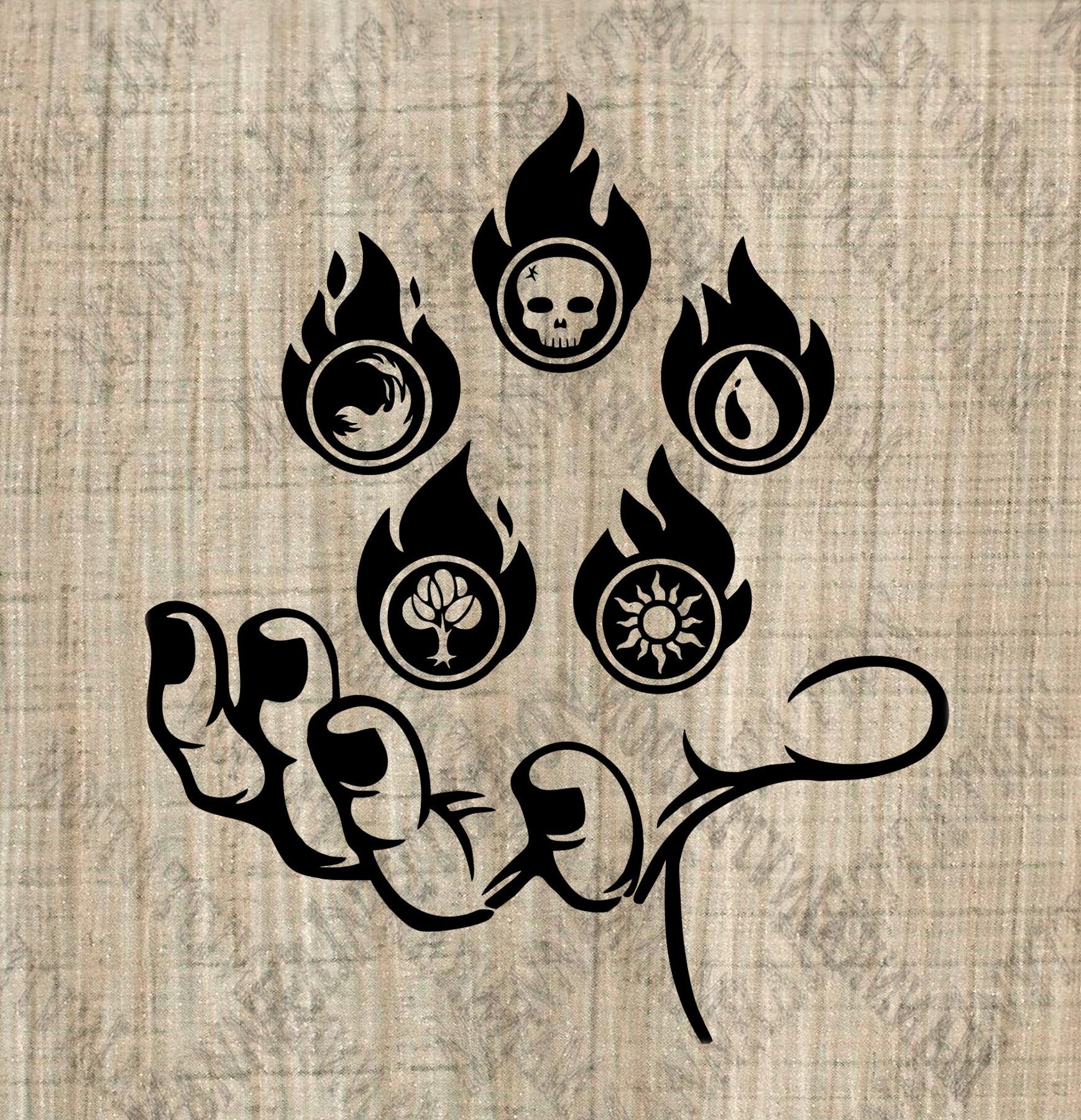 Mtg Mana Stencils - Etsy