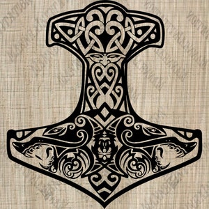 Nur für den persönlichen Gebrauch! Wikinger Bilder - SVG PNG EPS Dxf - Datei für Cricut - Silhouette - Schnittdateien - Digitale Datei - Fenrir - mjolnir svg