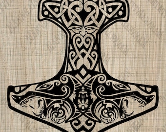 Solo per uso personale! Viking Images - SVG PNG EPS Dxf - File For Cricut - Silhouette - Cut Files - Digital File - Fenrir - mjolnir svg