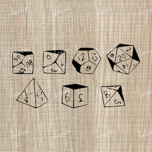 For personal use only!  RPG Game Dice  silhouette svg, svg cut file,  PNG SVG Vector Digital Image - Cricut Silhouette
