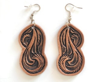 Tooled Floral Earrings