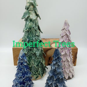 Imperfekta Keramiska Lövträd – Rabatterad Handgjord Juldekoration