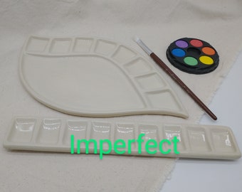 Imperfect 10" Palettes, Several Designs, Discounted Prices, Ceramic Palette,Carved Palettes