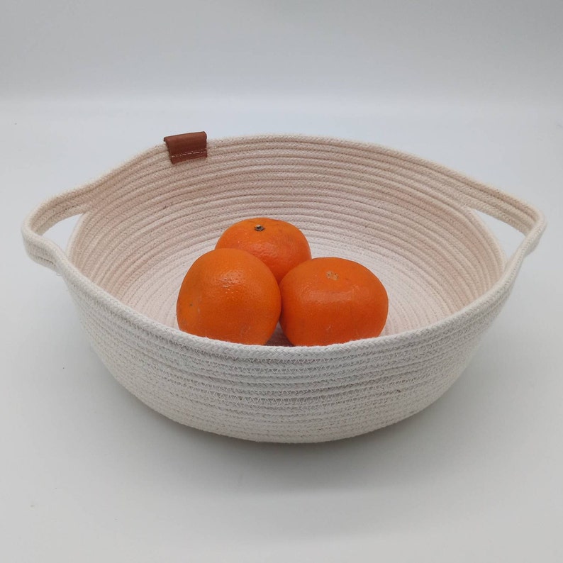 Custom MTO Cotton Rope Bowl 9 With Handles Etsy