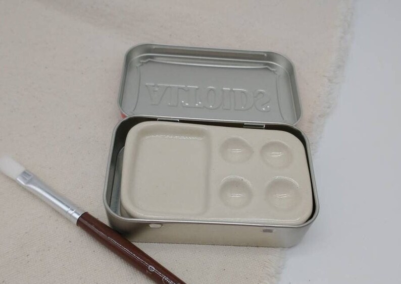 Tin Travel Palette Altoid Tin Palette Ceramic Palette Etsy