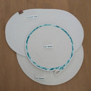 Custom (MTO) - Placemat(s) & Trivet(s), Cotton Rope - Oval or Round