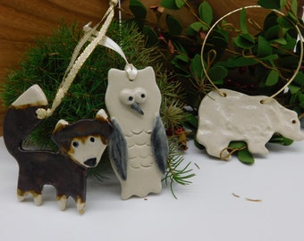 Ornament - Owl, Fox, Bear