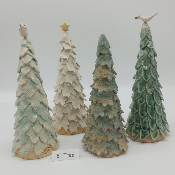Handmade Ceramic Leaf Tree: 8" Decorative Colorado Tree