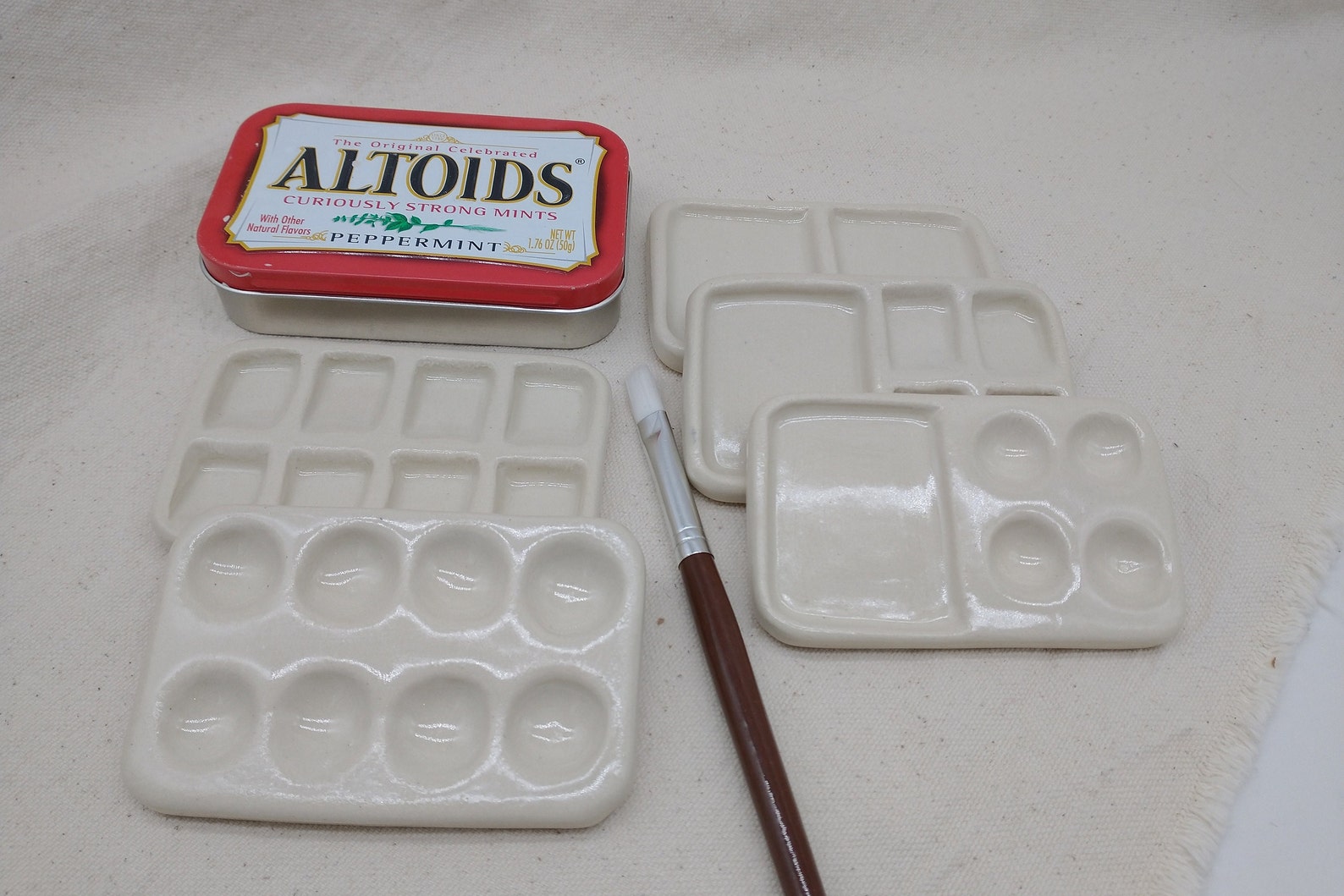 Tin Travel Palette Altoid Tin Palette Ceramic Palette Etsy