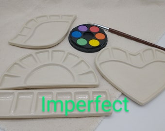 Imperfect 6" Palettes, Seconds, Ceramic, Several Designs, Discounted Prices