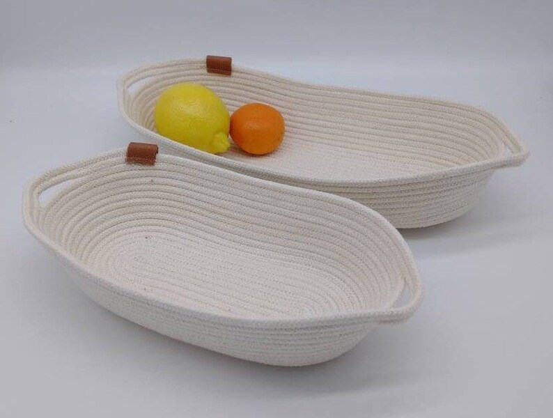 Custom MTO Cotton Rope Baskets Oval Etsy