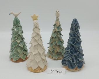 Handmade Ceramic Leaf Tree: 5" Decorative Tabletop Tree
