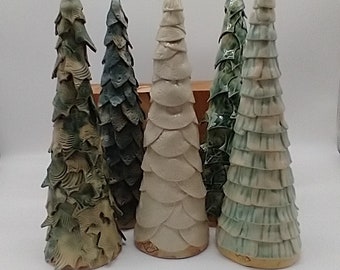 Leaf Trees, 11" - Decorative Trees, Colorado Trees, Ceramic Trees, Christmas Trees