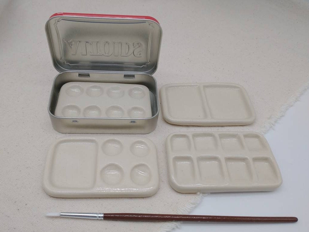 Tin Travel Palette Altoid Tin Palette Ceramic Palette Etsy