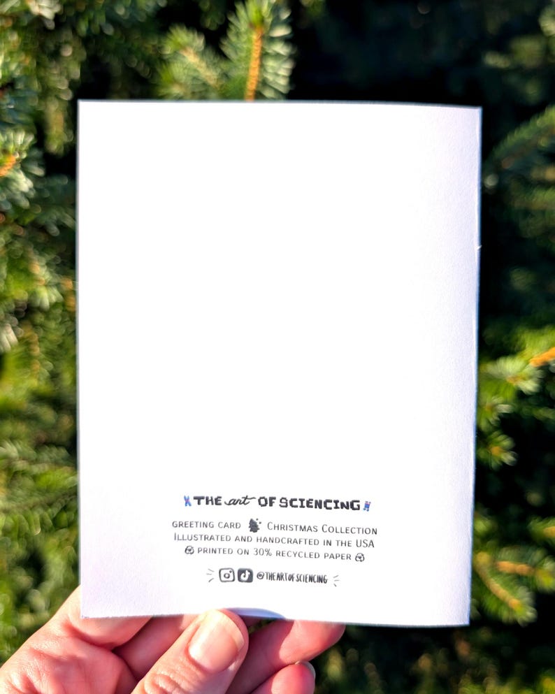 Computer Science Programming Christmas Card, Zero Runtime Errors, STEM Humor Blank Greeting Card (A2 Size) image 4
