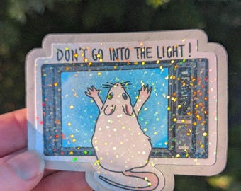 Optogenetics Poltergeist Halloween Sticker, Don't go into the light, Physics Humor, Quantum Superposition (2.25" x )