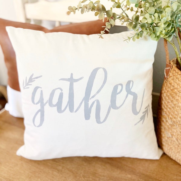 Gather throw pillow cover | pillow cover | gather | gather throw pillow | fall throw pillow | fall decor | fall home accessory | gift idea