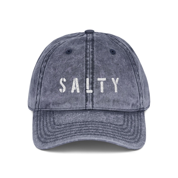 NEW FASHION CITY women\'s salty lettering embroidery baseball cap in vintage blue SALTY Girl Cute Sassy Summer Hat, Custom Color EMBROIDERED  main image 3