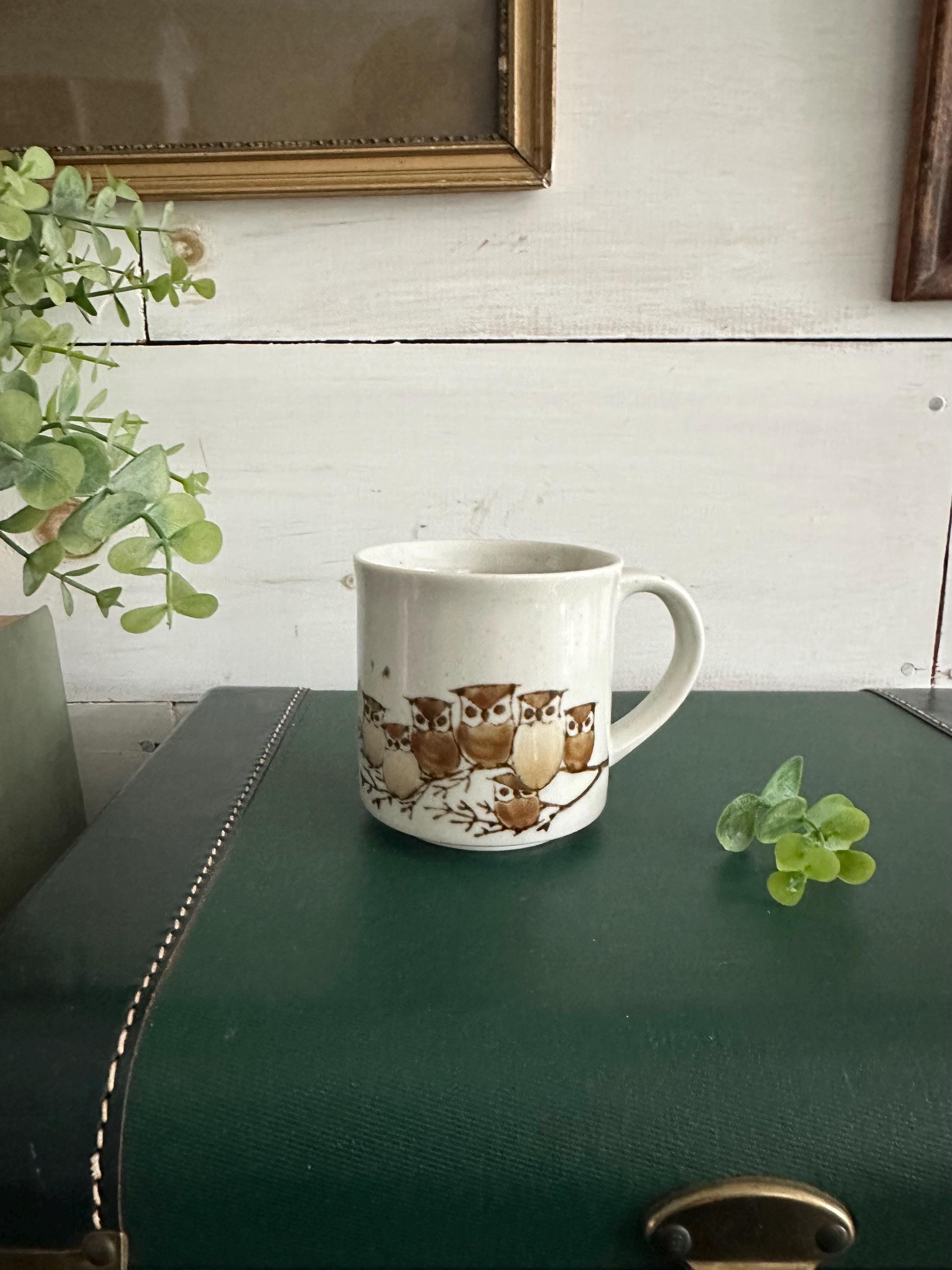 Vintage Ceramic Owl Mug