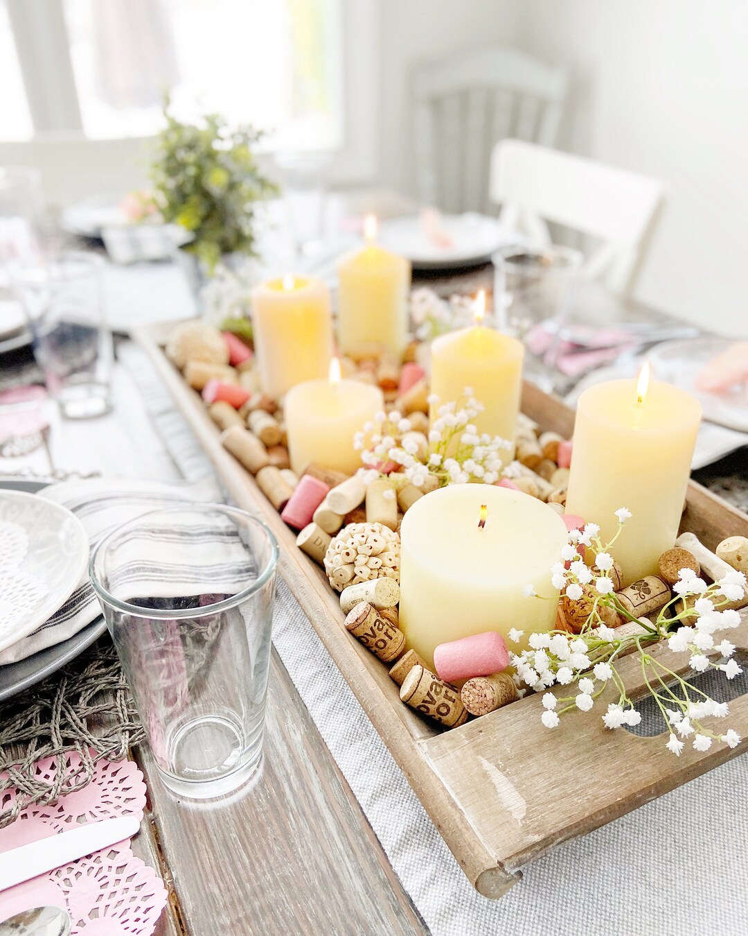 Bag of 20 Painted Corks for Decoration, Bowl Fillers, Holiday Decor