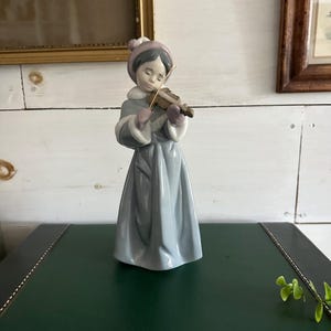 Lladro Figurines Girl With Violin - Etsy