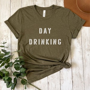 DAY DRINKING Unisex T-Shirt, Ladies Trip matching shirts, Tee for brunch, Girls Getaway Bachelorette Party Shirt, Wine Tasting Shirt, BBQ