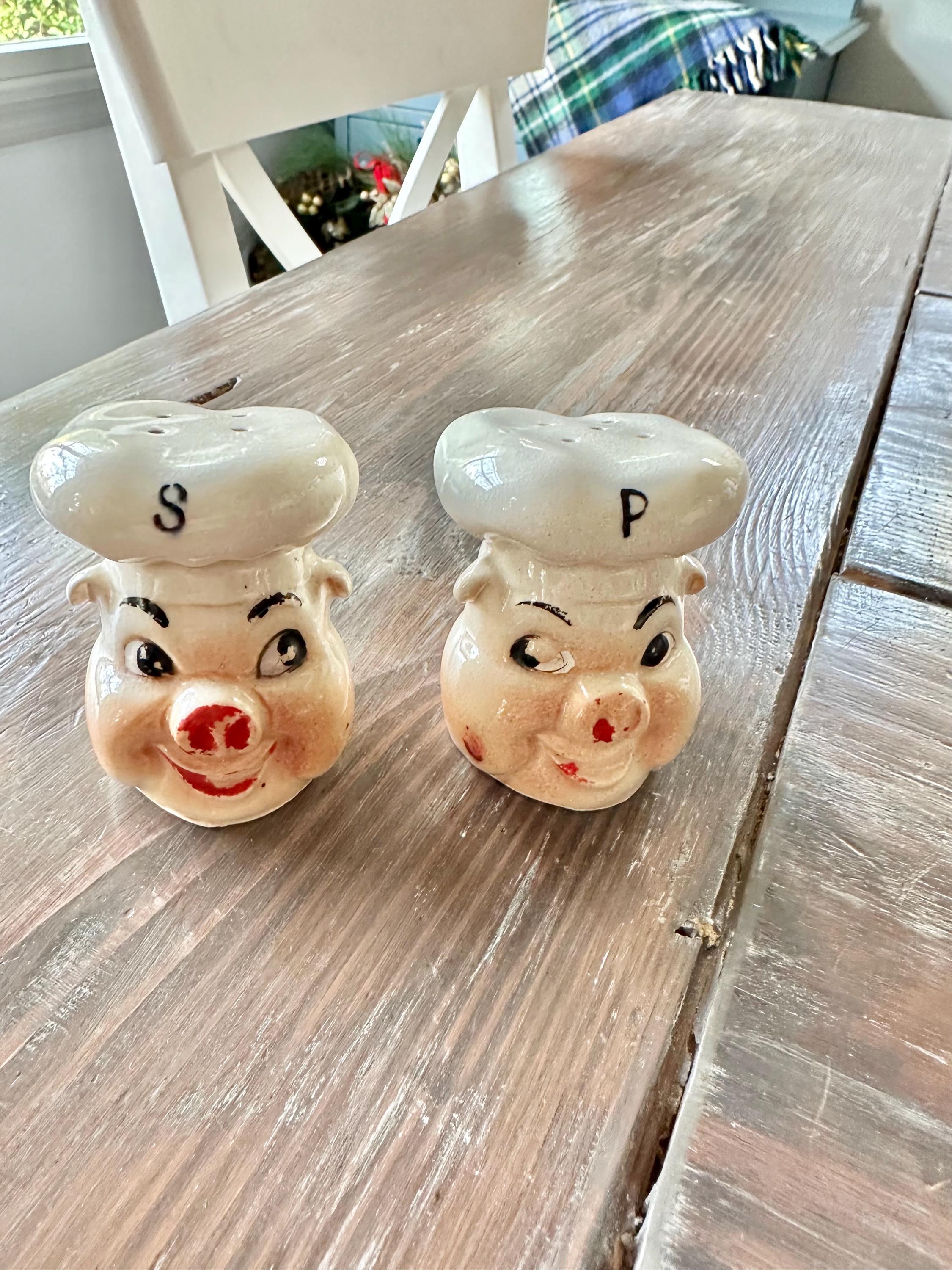 Vintage 1960s Pig Chefs Salt and Pepper Shakers Made in Japan - Etsy