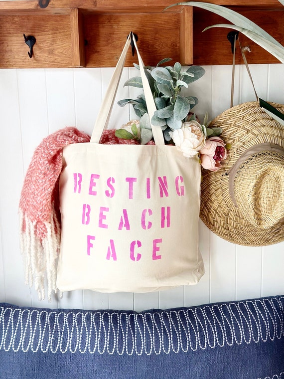CafePress Keep Calm And Go To The Beach Canvas Tote Bag - Reusable Natural Cotton Shopping Bag, Two Sizes - View #7