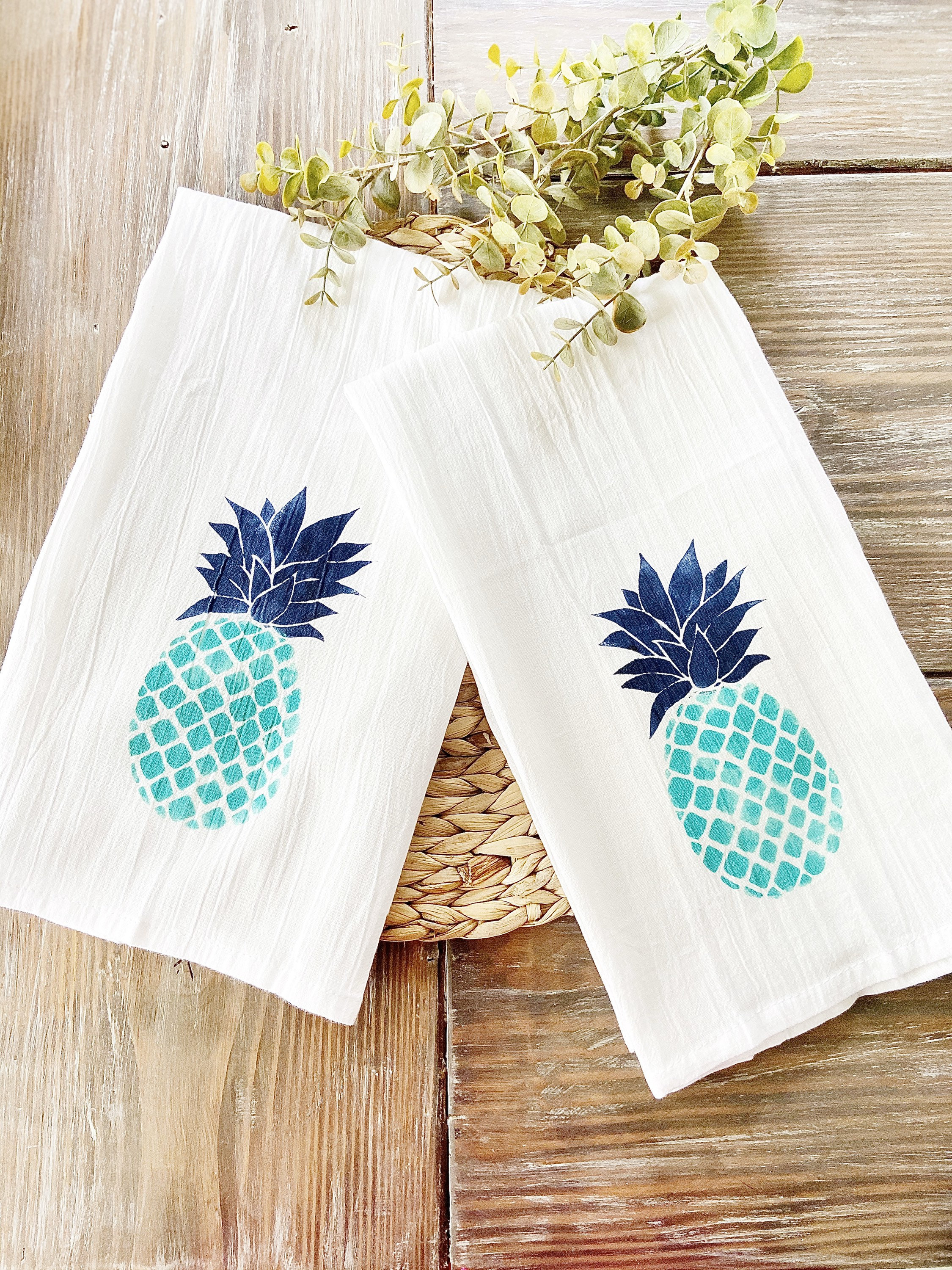 Kitchen Towels 2 Pack Fruits 100% Cotton Dish Drying Hand Towel