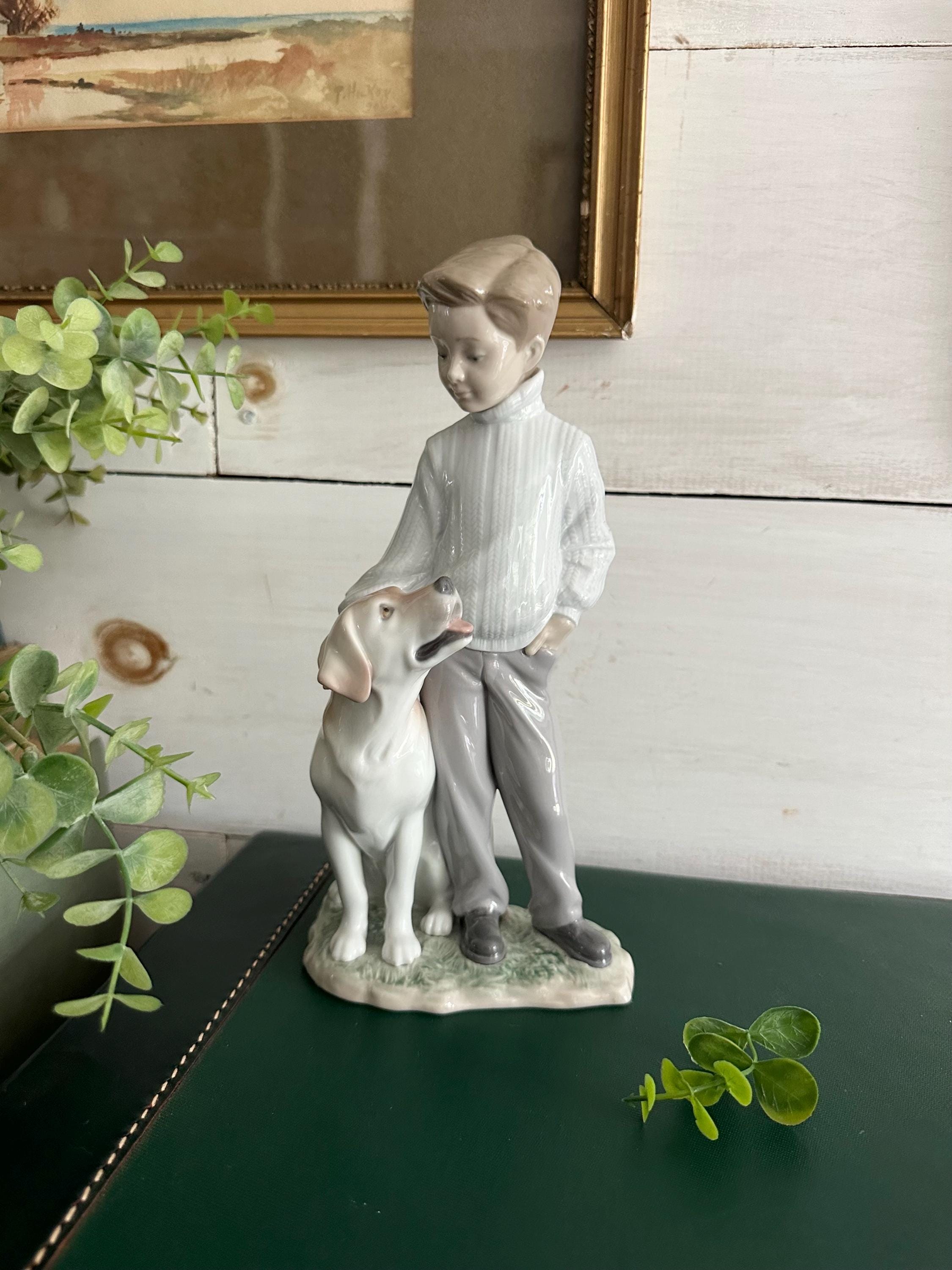 Boy With Dog Lladro - Etsy