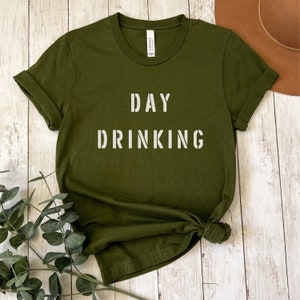 DAY DRINKING Unisex T-Shirt, Ladies Trip matching shirts, Tee for brunch, Girls Getaway Bachelorette Party Shirt, Wine Tasting Shirt, BBQ