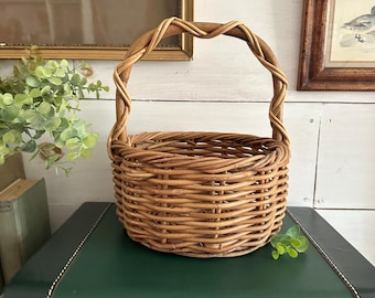 Vintage French Country Market Basket Cottage Decor