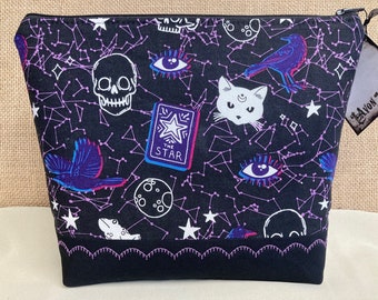 Tarot Card Zippered Pouch Large *Crow & Cat